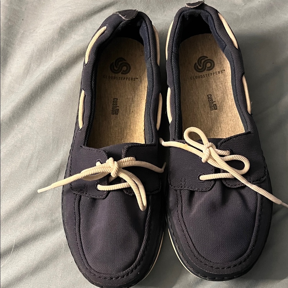 Cloudsteppers by Clarks Navy Blue Loafers